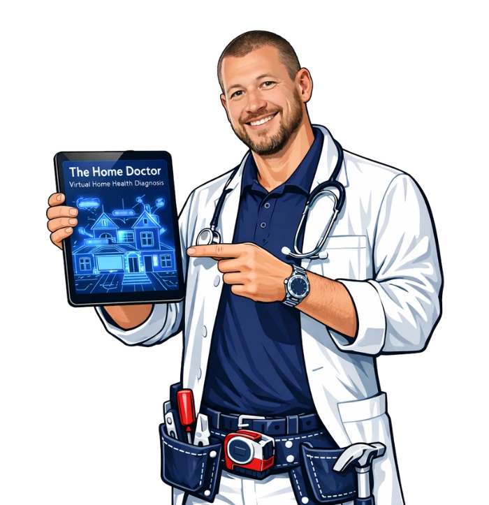 Home Doctor specialist holding a tablet
