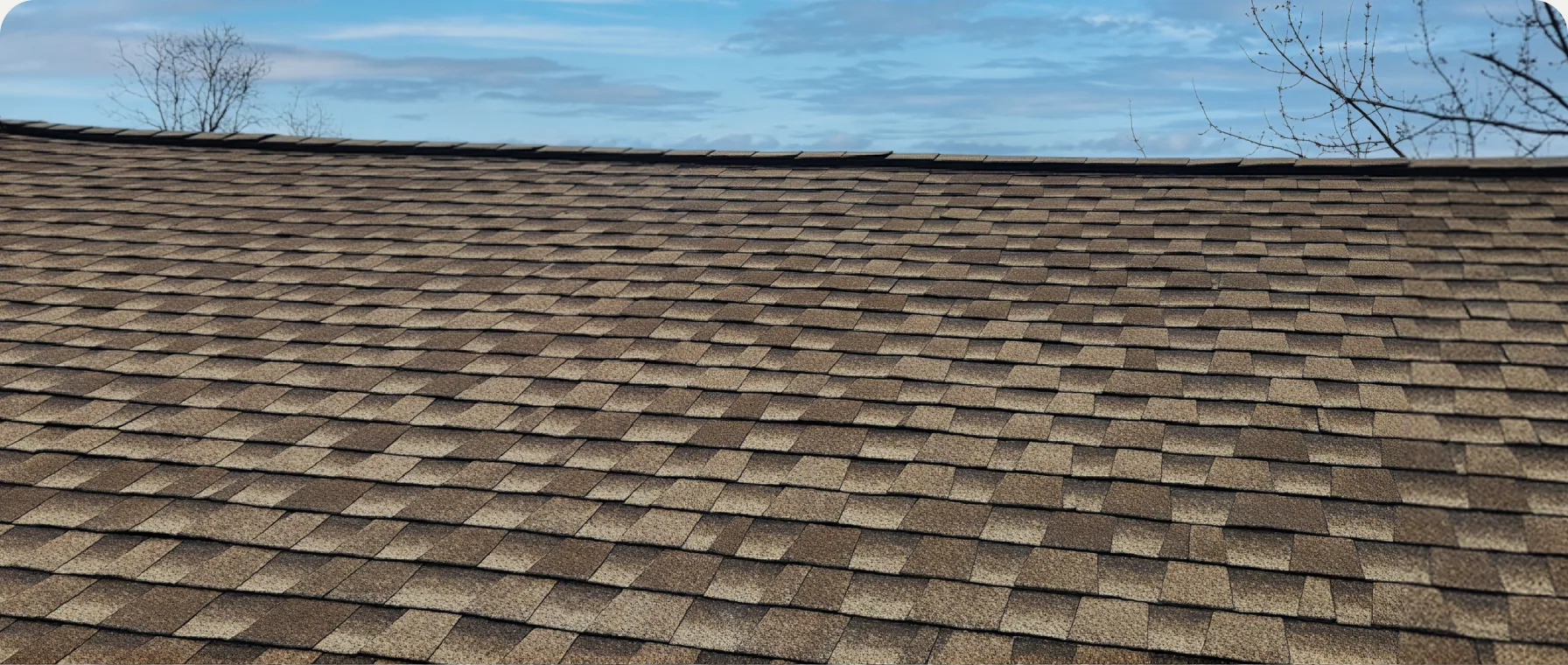 Architectural asphalt shingle roof